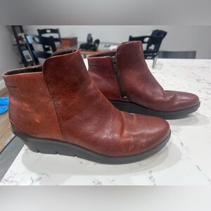 Women's ECCO Brown Leather Ankle Boots